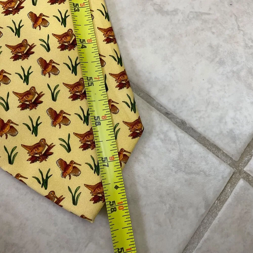 POLO BY RALPH LAUREN Document No 49  Silk Tie Bird Print Hand made